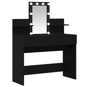 vidaXL Table de Toilette Ch&ecirc;ne noir 100 x 40 x 130 cm