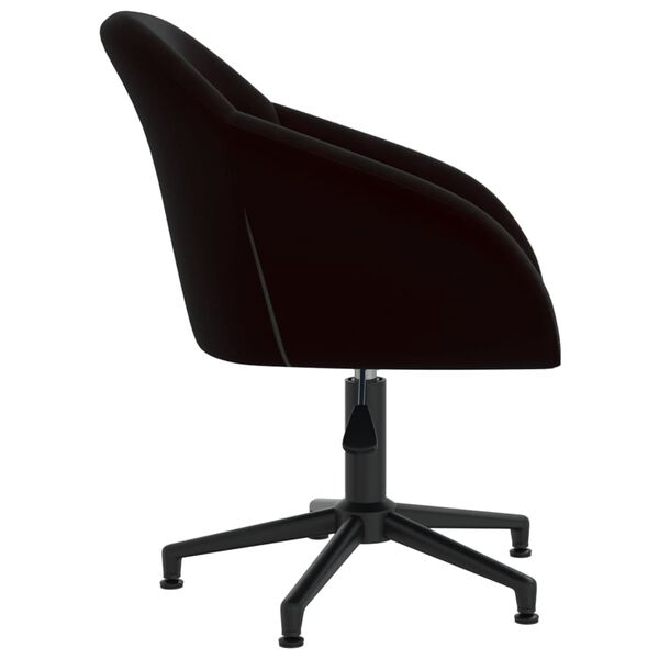 vidaXL Chaises pivotantes &agrave; manger lot de 2 noir velours