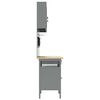 vidaXL Placard de travail 10 pcs Noir Bois d'ing&eacute;nierie et acier