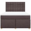 vidaXL Sommier &agrave; lattes de lit avec matelas Marron fonc&eacute; 140x200 cm