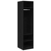 vidaXL Garde-robe Noir 50x50x200 cm Bois d'ing&eacute;nierie