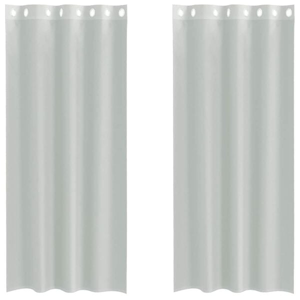 vidaXL Rideaux en voile avec &oelig;illets 2 pcs gris clair 140x245 cm