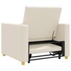 vidaXL Canap&eacute;-lit escamotable simple Blanc cr&egrave;me 90 x 165 x 87 cm