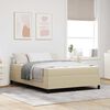 vidaXL Cadre de lit avec matelas Gris Vert Clair 140 x 190 cm tissu