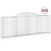 vidaXL Paniers &agrave; gabions arqu&eacute;s 30 pcs 300x30x100/120 cm fer galvanis&eacute;
