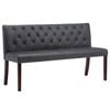 vidaXL Banc 148,5 cm Gris Similicuir daim