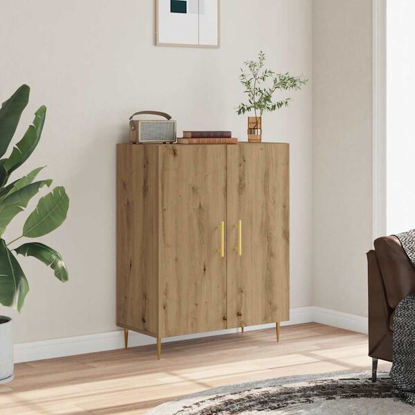 vidaXL Buffet ch&ecirc;ne artisanal 69,5x34x90 cm bois d'ing&eacute;nierie