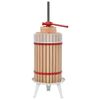 vidaXL Presse-fruits et &agrave; vin avec sac en tissu 30 L Bois de ch&ecirc;ne