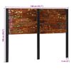 vidaXL T&ecirc;te de lit 140 cm bois massif r&eacute;cup&eacute;r&eacute; et fer