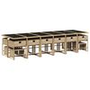 vidaXL Ensemble &agrave; manger de jardin et coussins 17 pcs m&eacute;lange beige
