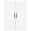 vidaXL Buffet haut Blanc 69,5x34x180 cm Bois d'ing&eacute;nierie