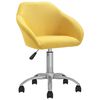 vidaXL Chaises pivotantes &agrave; manger lot de 2 jaune tissu