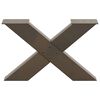 vidaXL Pieds de table basse en forme de X, 2 pi&egrave;ces, acier naturel, 50 x (30-31) cm