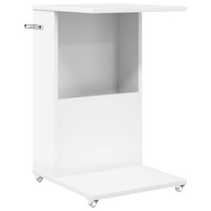 vidaXL Table d'appoint Blanc 40 x 35 x 60 cm Bois d'ing&eacute;nierie