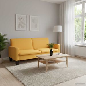 vidaXL Canap&eacute; &agrave; 3 places 180 x 65 x 76 cm Jaune
