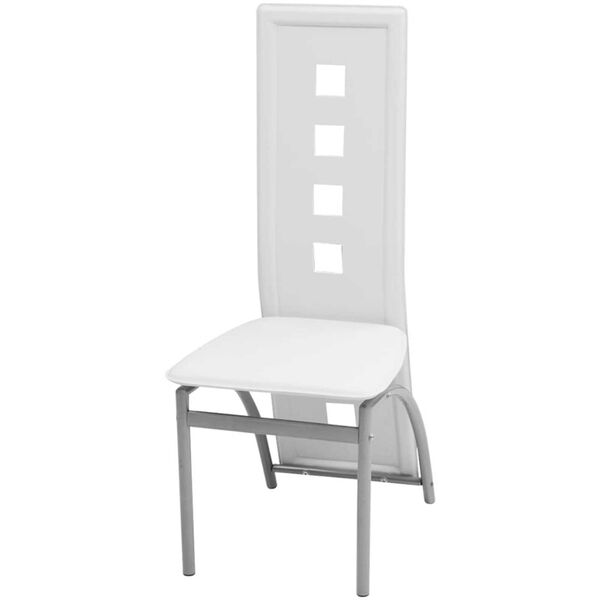 vidaXL Chaises &agrave; manger lot de 6 blanc similicuir