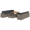 vidaXL Ensemble de canap&eacute; de jardin Gris polyrotin