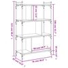 vidaXL Biblioth&egrave;que 4 niveaux ch&ecirc;ne brun 76x32x123cm bois d'ing&eacute;nierie