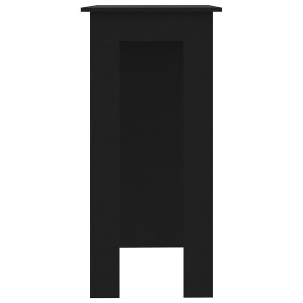 vidaXL Table de bar avec &eacute;tag&egrave;re Noir 102x50x103,5cm Bois d'ing&eacute;nierie