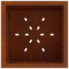vidaXL Foyer sans fum&eacute;e Marron 48 x 48 x 50 cm Acier patin&eacute;