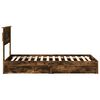 vidaXL Lit de Rangement Ch&ecirc;ne fum&eacute; 75 x 190 cm Bois d'ing&eacute;nierie