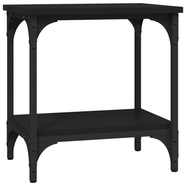 vidaXL Table d'appoint Noir 40x30x42 cm Bois d'ing&eacute;nierie