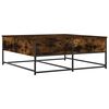 vidaXL Table basse chêne fumé 100x99x40 cm bois d'ingénierie