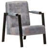 vidaXL Chaise de canap&eacute; 60x80x87 cm Gris Cuir de ch&egrave;vre v&eacute;ritable