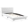 vidaXL Cadre de lit Blanc Similicuir 200 x 90 cm
