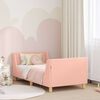 vidaXL Cadre de lit pour enfants avec t&ecirc;te de lit Rose 80 x 160 cm