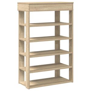 vidaXL &Eacute;tag&egrave;re &agrave; chaussures ch&ecirc;ne sonoma 60x30x98 cm bois d'ing&eacute;nierie