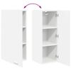 vidaXL Armoire suspendue Blanc 30 x 31 x 80 cm Bois d'ing&eacute;nierie