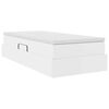 vidaXL Lit avec rangement et matelas Blanc 90 x 200 cm Simili cuir