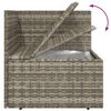 vidaXL Salon de jardin 5 pcs avec coussins Gris R&eacute;sine tress&eacute;e