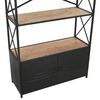 vidaXL Biblioth&egrave;que Bois de sapin massif et acier 80x32,5x180 cm