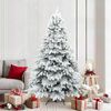 vidaXL Sapin de No&euml;l artificiel &agrave; branches pliantes, duveteux de neige