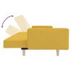 vidaXL Canap&eacute;-lit &agrave; 2 places avec repose-pied Jaune Tissu