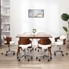 vidaXL Chaises pivotantes &agrave; manger lot de 6 bois courb&eacute; et similicuir