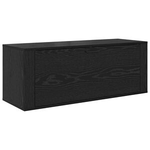 vidaXL Cabinet &agrave; chaussures avec &eacute;tag&egrave;re Ch&ecirc;ne noir 100 x 35 x 38 cm