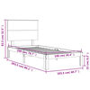 vidaXL Cadre de lit sans matelas blanc 100x200 cm bois de pin massif