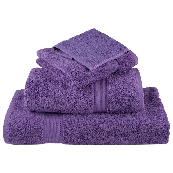 vidaXL Essuie-mains de qualit&eacute; sup&eacute;rieure SOLUND 10pcs violet 600 g/m&sup2;