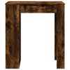 vidaXL Table de bar avec étagères chêne fumé bois d'ingénierie
