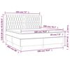 vidaXL Sommier &agrave; lattes de lit et matelas Gris clair 180x200cm Velours