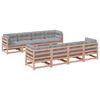 vidaXL Salon de jardin 9 pcs avec coussins sapin de douglas solide