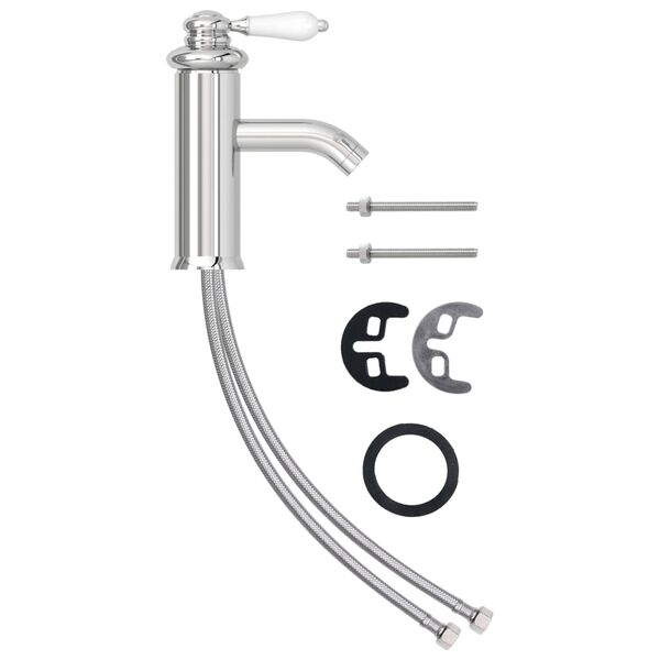 vidaXL Robinet de lavabo de salle de bain Finition chrom&eacute;e 130x180 mm