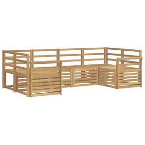 vidaXL Ensemble de canap&eacute;s d'ext&eacute;rieur 6 pc Blanc Bois d'Acacia Massif