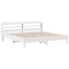 vidaXL Cadre de lit sans matelas blanc 200x200 cm bois massif de pin
