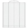 vidaXL Paniers &agrave; gabions arqu&eacute;s 25 pcs 200x50x220/240 cm Fer galvanis&eacute;