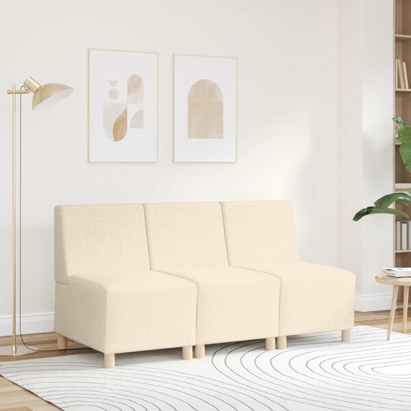vidaXL | Unité de Sofa Modulaire Sans Accoudoirs | Crème 55 x 74 x 82 cm