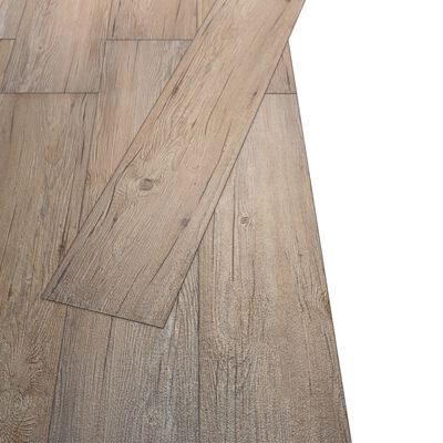 vidaXL Planches de plancher PVC 4,46 m² 3 mm Marron chêne